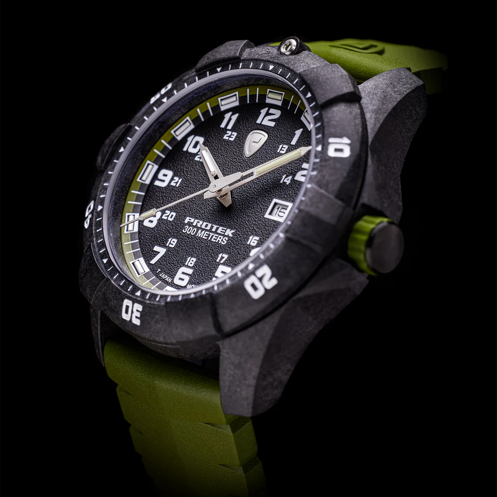 Carbon Composite Dive Series 1005G Svart Grön Med Grönt Armband SVART GRÖN MED GRÖNT ARMBAND / 1 ST