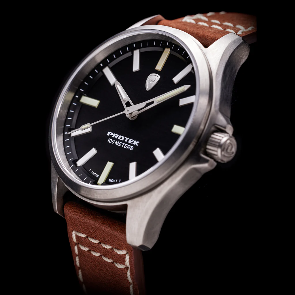 ProTek Field Series 3000 Titan TITAN SVART URTAVLA DARK TAN LÄDERARMBAND / 1 ST / EN STL