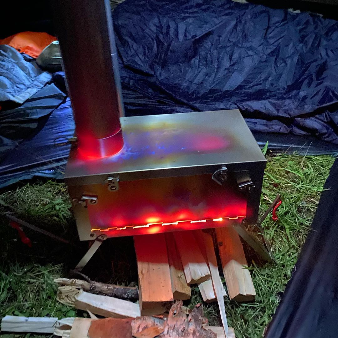 Fastfold PLUS Titanium Nested Pipe Camping Stove MEDIUM