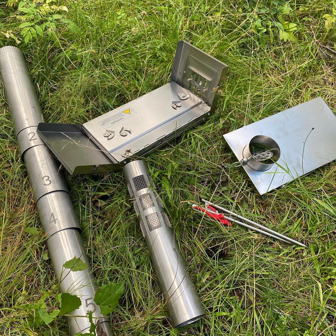 Fastfold PLUS Titanium Nested Pipe Camping Stove MEDIUM