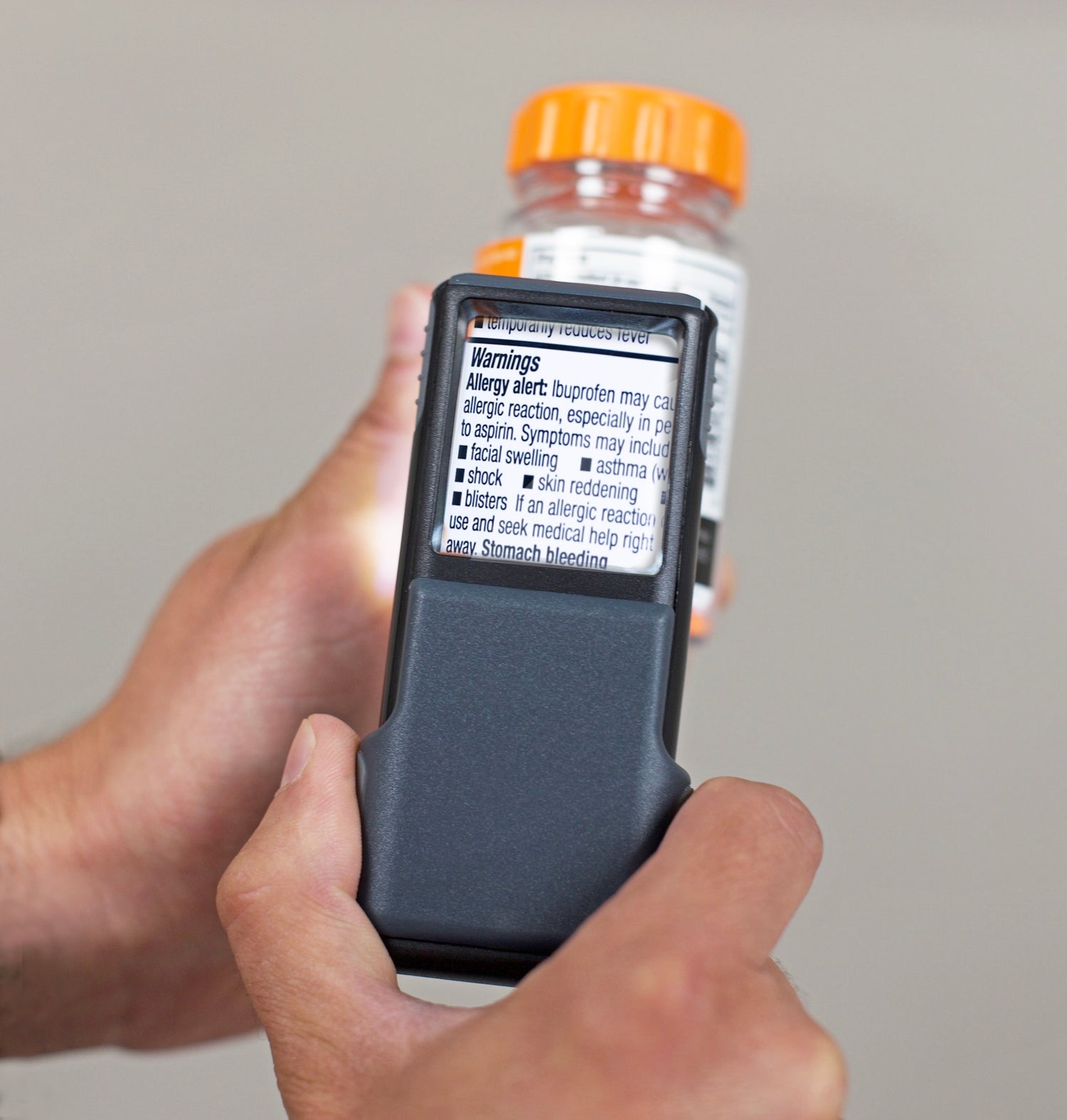 Förstoringsglas MiniBrite 5x, hopfällbart med ljus EN STL