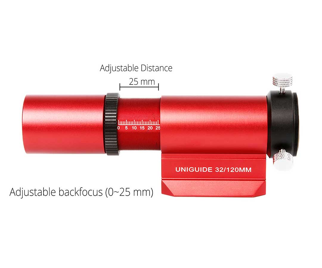 William UniGuide 32 mm Mini Guide Scope med universal glidbas, röd 1 ST