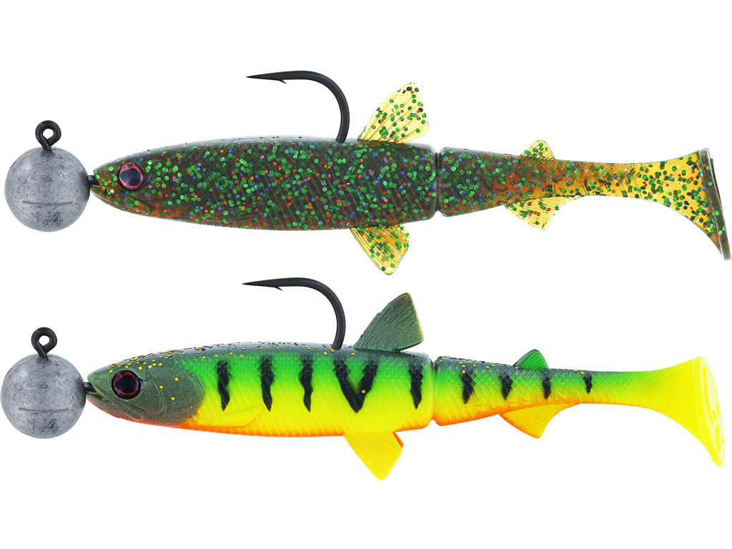 Hypoteez Shadtail Rigged N Ready CLEAR WATER MIX 1 / 9 CM / 7 GRAM 4/0 / 2 ST