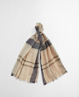 Abigail Tartan Scarf Women DARK NAVY/LIGHT SAND / EN STL