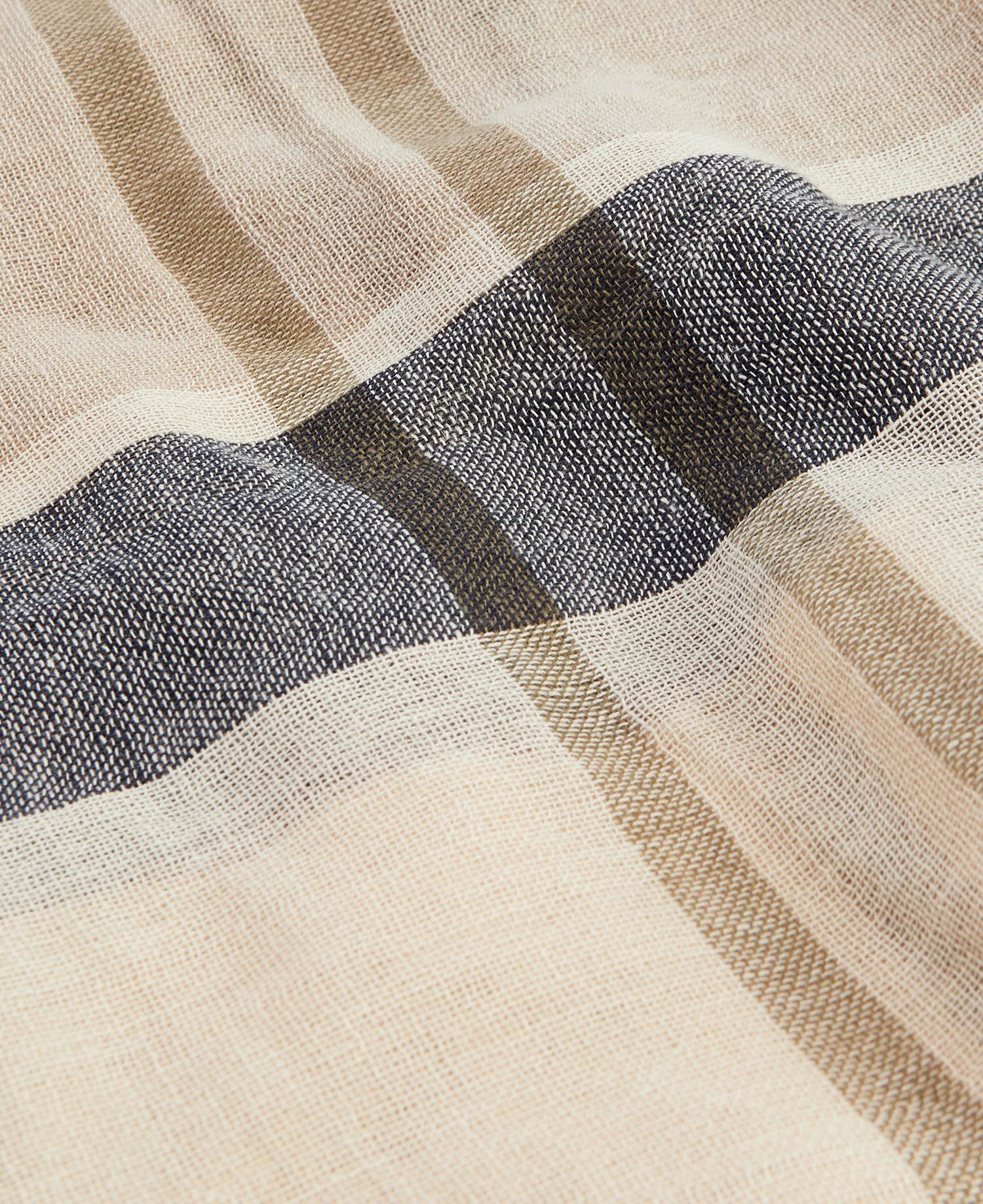 Abigail Tartan Scarf Women DARK NAVY/LIGHT SAND / EN STL