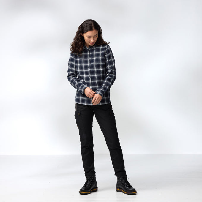 Övik Flannel Shirt Women DARK NAVY-INDIGO BLUE / XS
