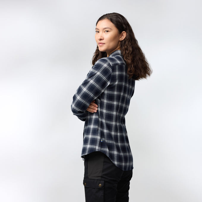 Övik Flannel Shirt Women DARK NAVY-INDIGO BLUE / XS