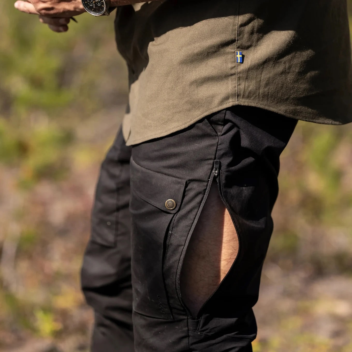 Abisko Hybrid Trail Trousers Men BLACK / 46/R