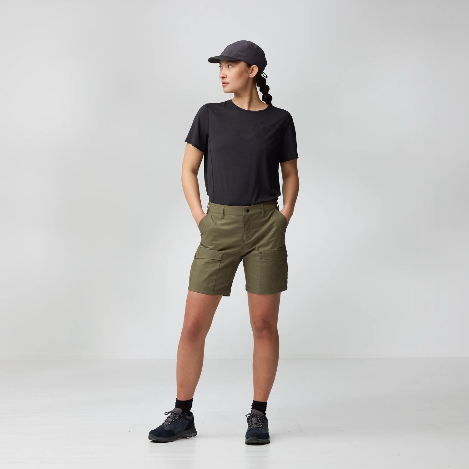 Abisko Hybrid Trail Shorts Women BLACK / 36