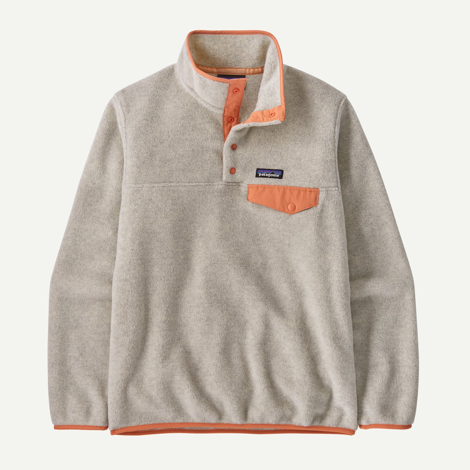 Women's LW Synchilla Snap-T Fleece P/O OATMEAL HEATHER W/HEIRLOOM PEACH / S