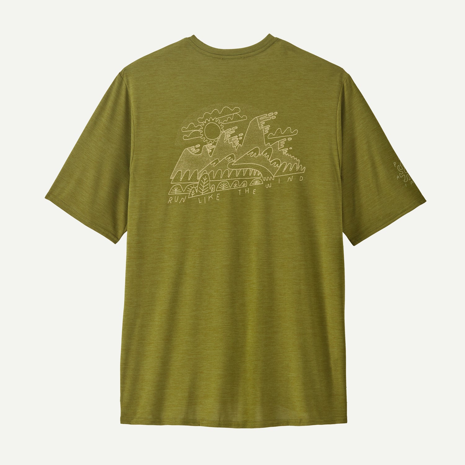 Men's Cap Cool Daily Graphic T-shirt - Lands WIND RUNNER: GRAZE GREEN X-DYE / XS