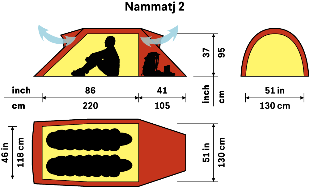 Nammatj 2 tält GREEN / EN STL