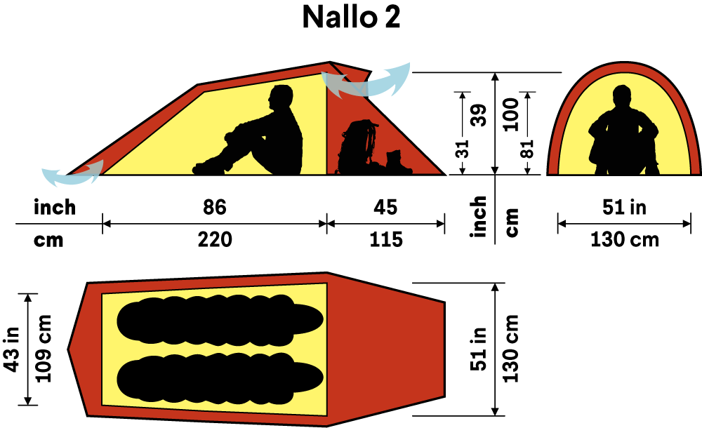 Nallo 2 tält GREEN / EN STL