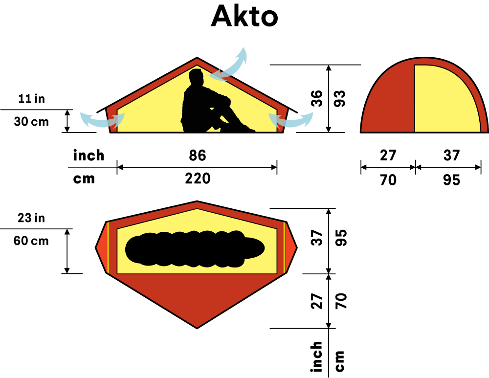 Akto tält GREEN / EN STL