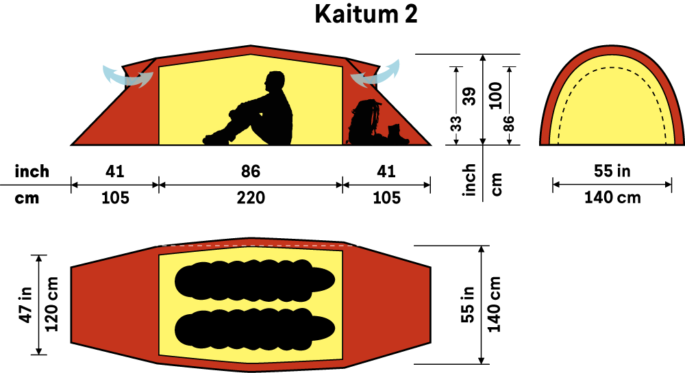 Kaitum 2 tält GREEN / EN STL