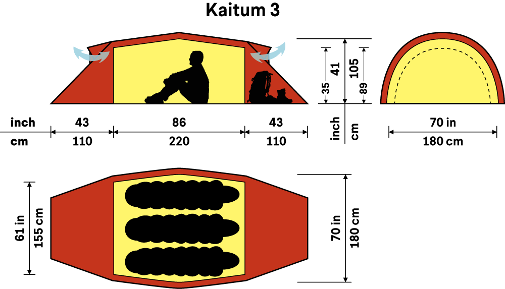 Kaitum 3 tält GREEN / EN STL