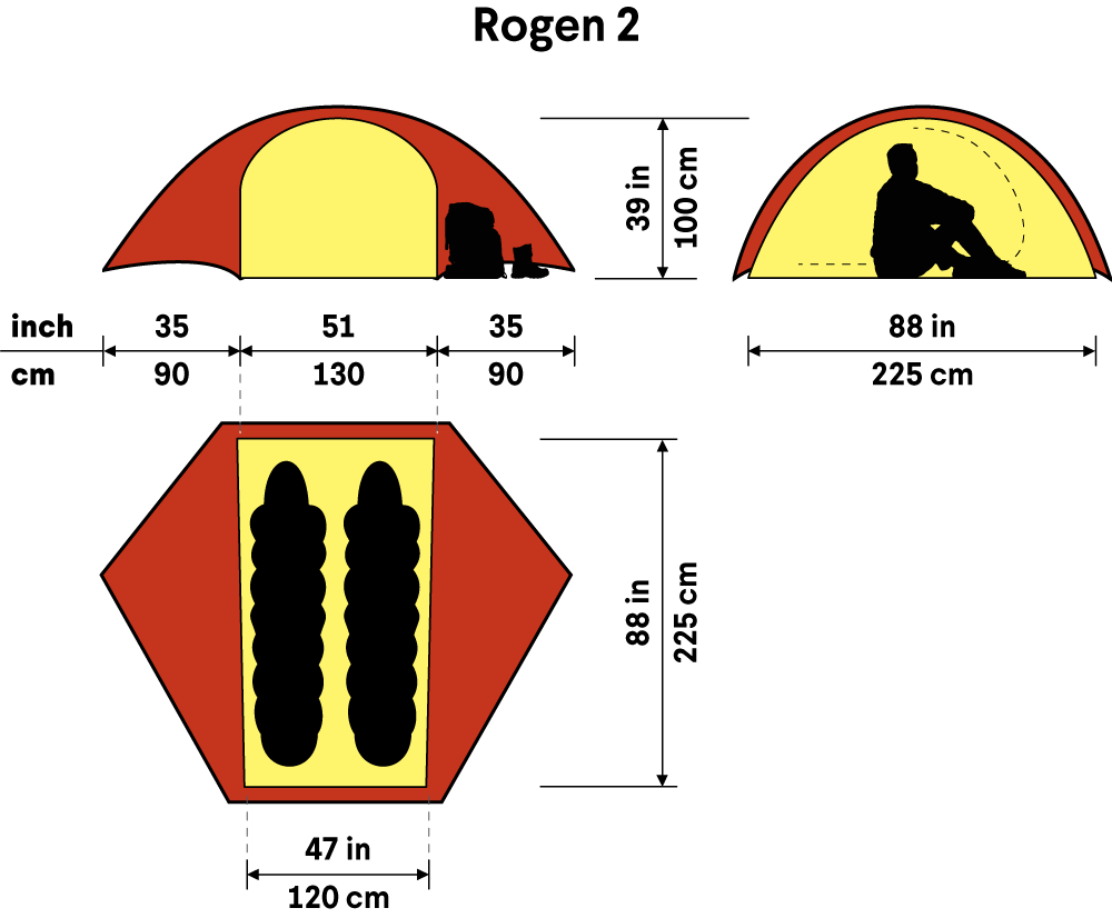 Rogen 2 tält GREEN / EN STL