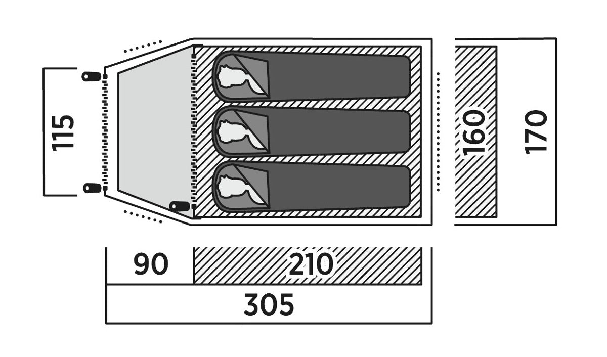 Setesdal 3p Kupoltält GREEN / EN STL