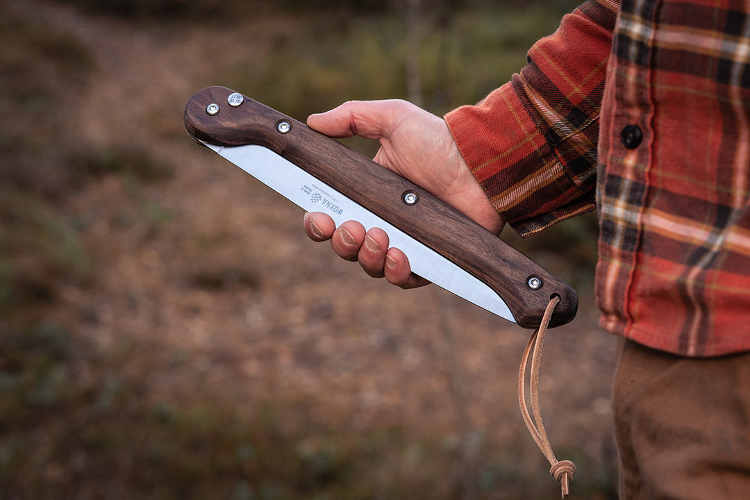 Ljusnan Vikbar Handsåg Valnöt & Rostfritt Stål WALNUT / 180 MM