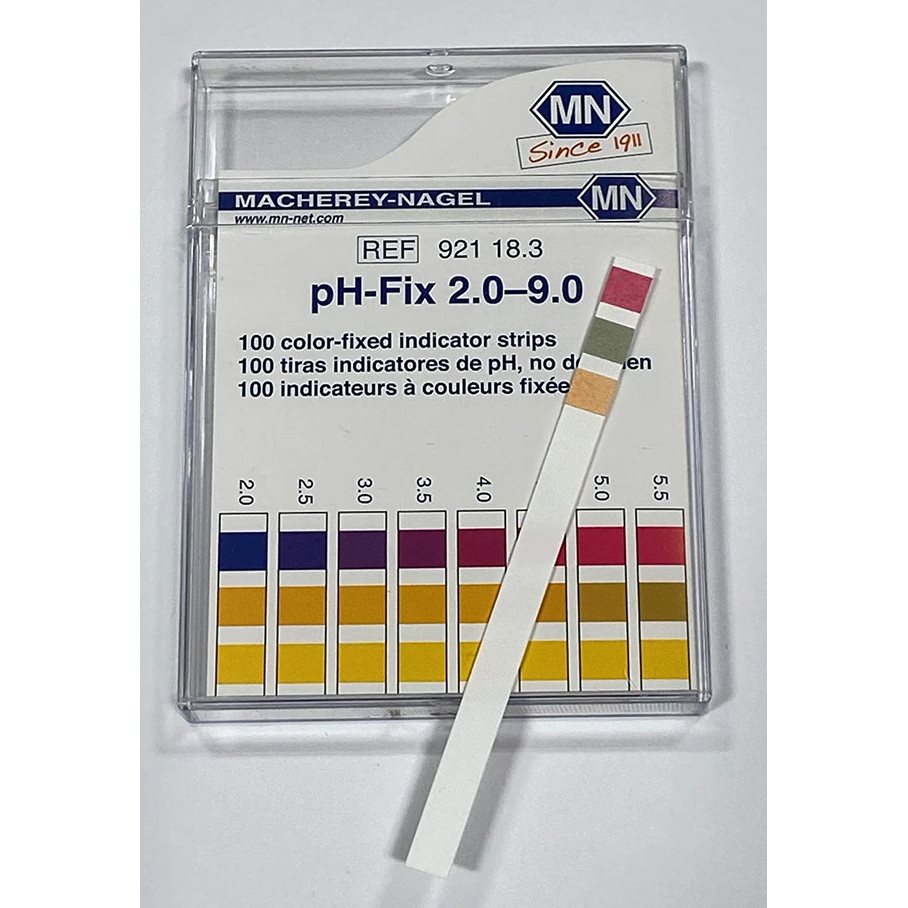 pH-Indicator Testremsor, pH 2,0-9,0 EN STL
