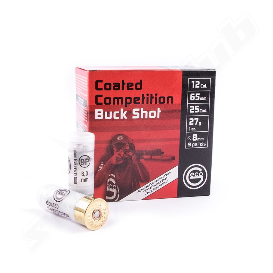 Coated Competition 12/65 27 g 8 mm buckshot 9 hagel, 25 st/ask 12 / 25 ST