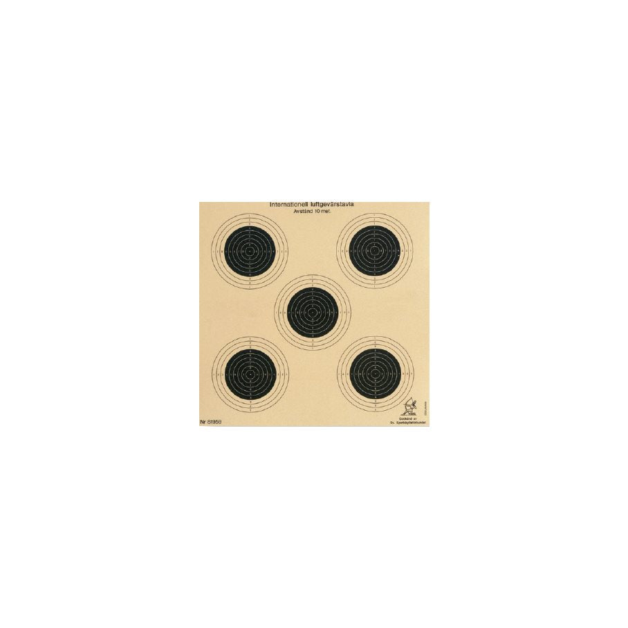 Måltavla luftgevär 5-prick EN STL
