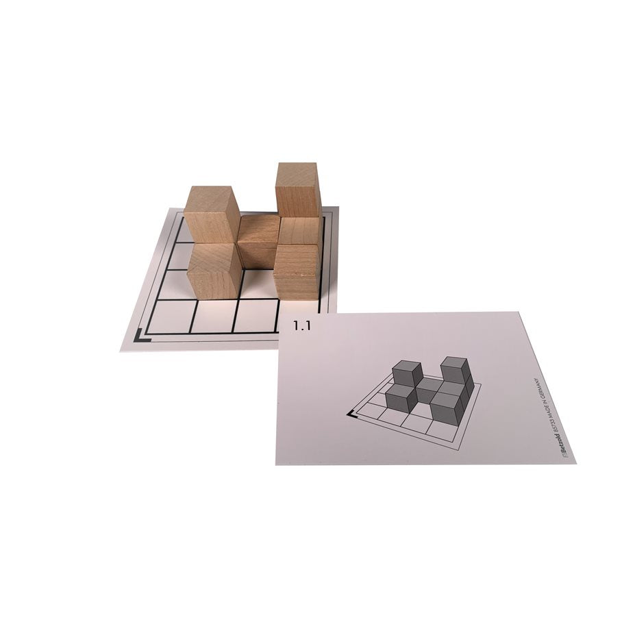 Träkuber - arbetskort (pkt.1) EN STL