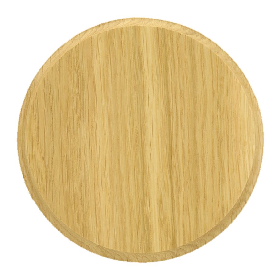 Trofésköld vildsvin ljus ek rund 18 cm EN STL