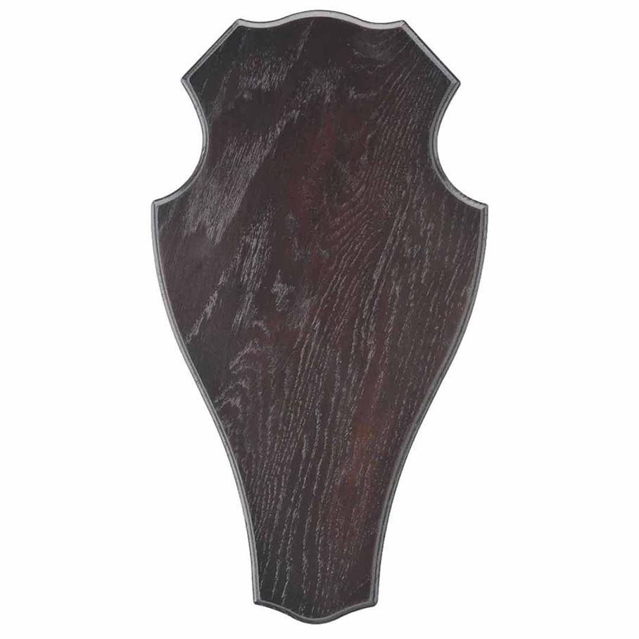 Trofésköld nr 1 hjort, mörk ek, 45 x 24 cm EN STL
