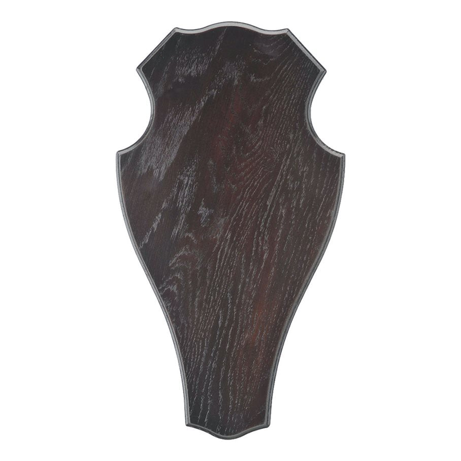 Trofésköld nr 1 hjort, mörk ek 32 x 18 cm EN STL