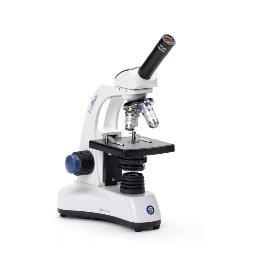 EcoBlue Monokulärt Mikroskop, 40, 100 Och 400x EN STL