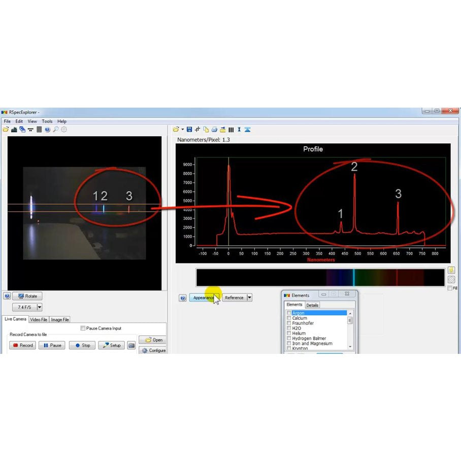 Rspec program för spektroskopi - för klassrum / föreläsning EN STL