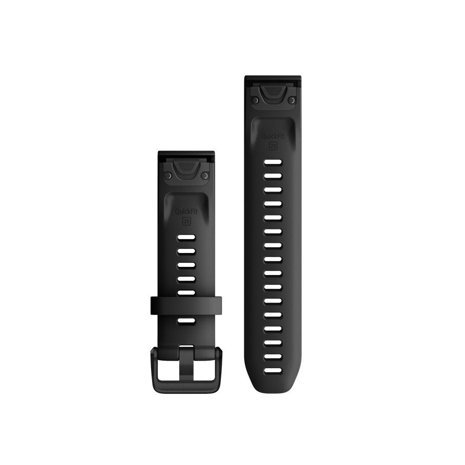 Armband QuickFit Silikon 20 mm Black BLACK / EN STL