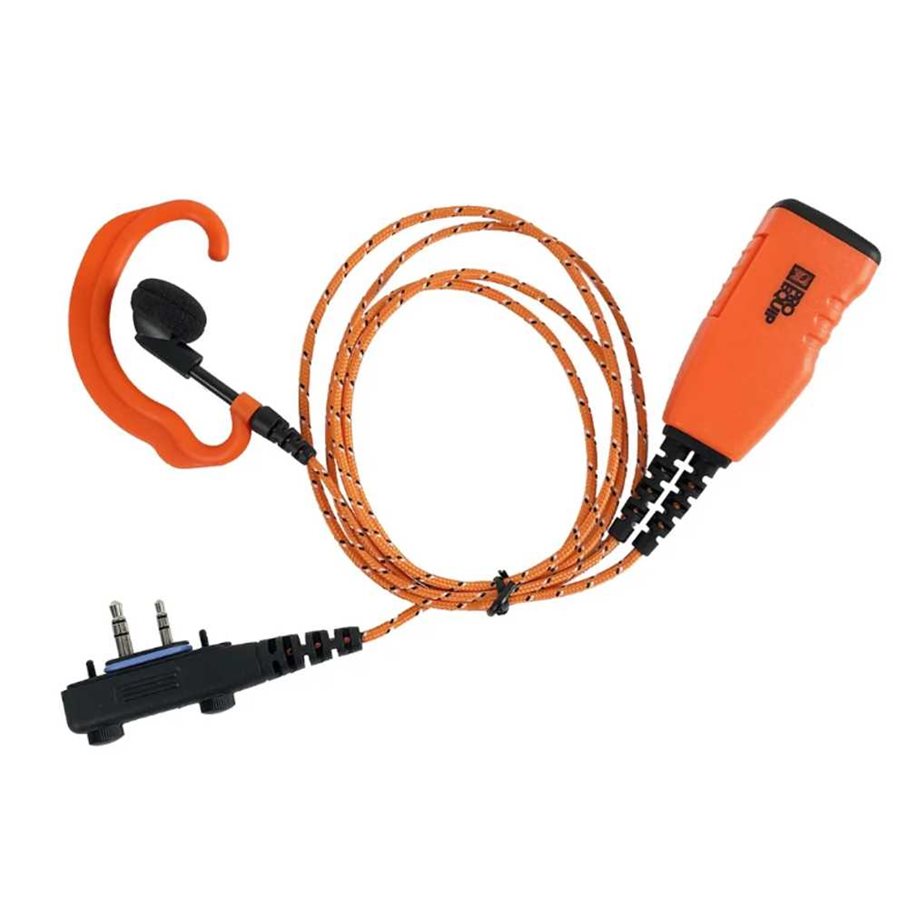 PRO-P610LA tygkabel, öronbygel & mikrofon/PTT ORANGE / EN STL