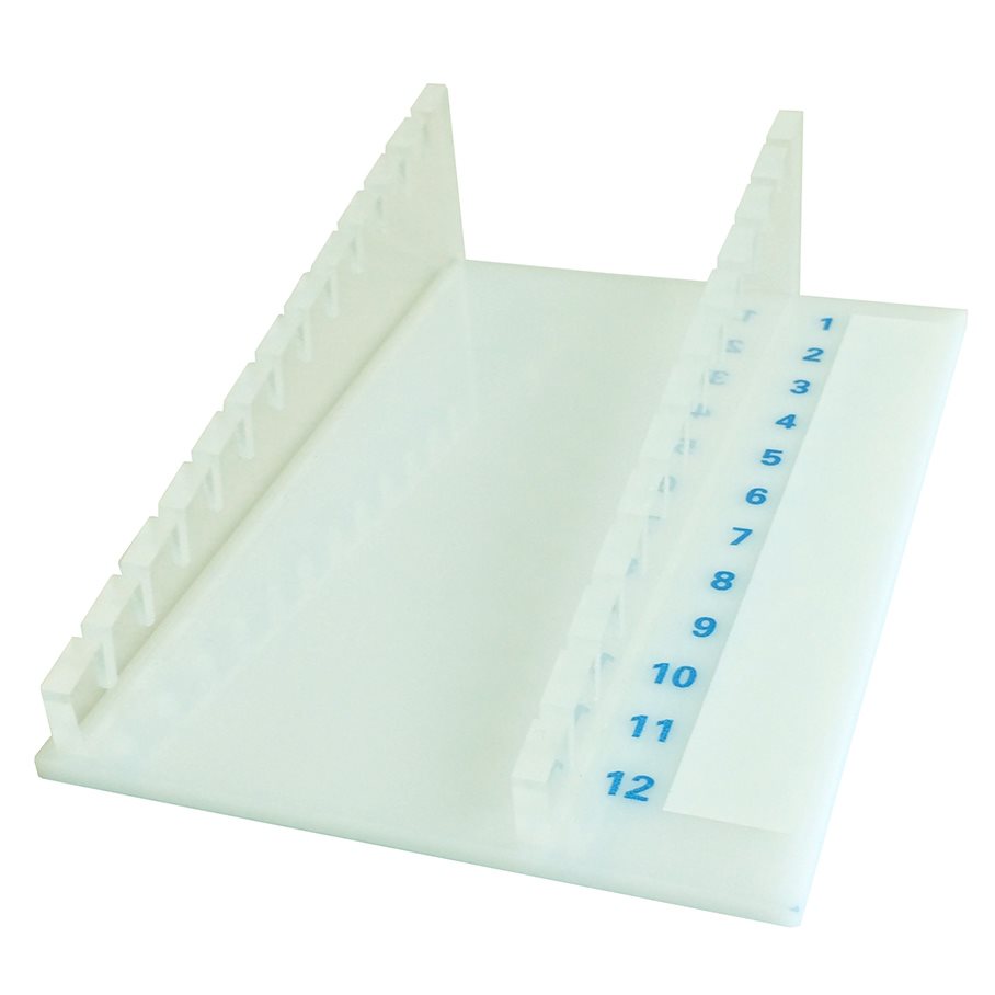 Torkställ för 12 st. objektglas EN STL