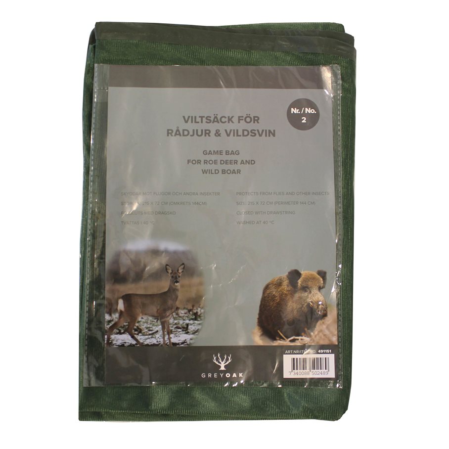 Viltsäck, nr 2, Rådjur, Vildsvin, 215x72 cm GREEN / EN STL