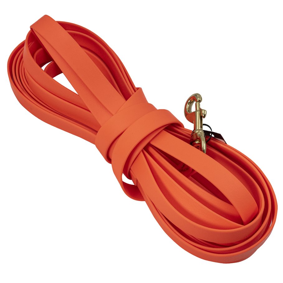 Hund Spårlina BioThane 20 mm, 10 meter ORANGE / EN STL