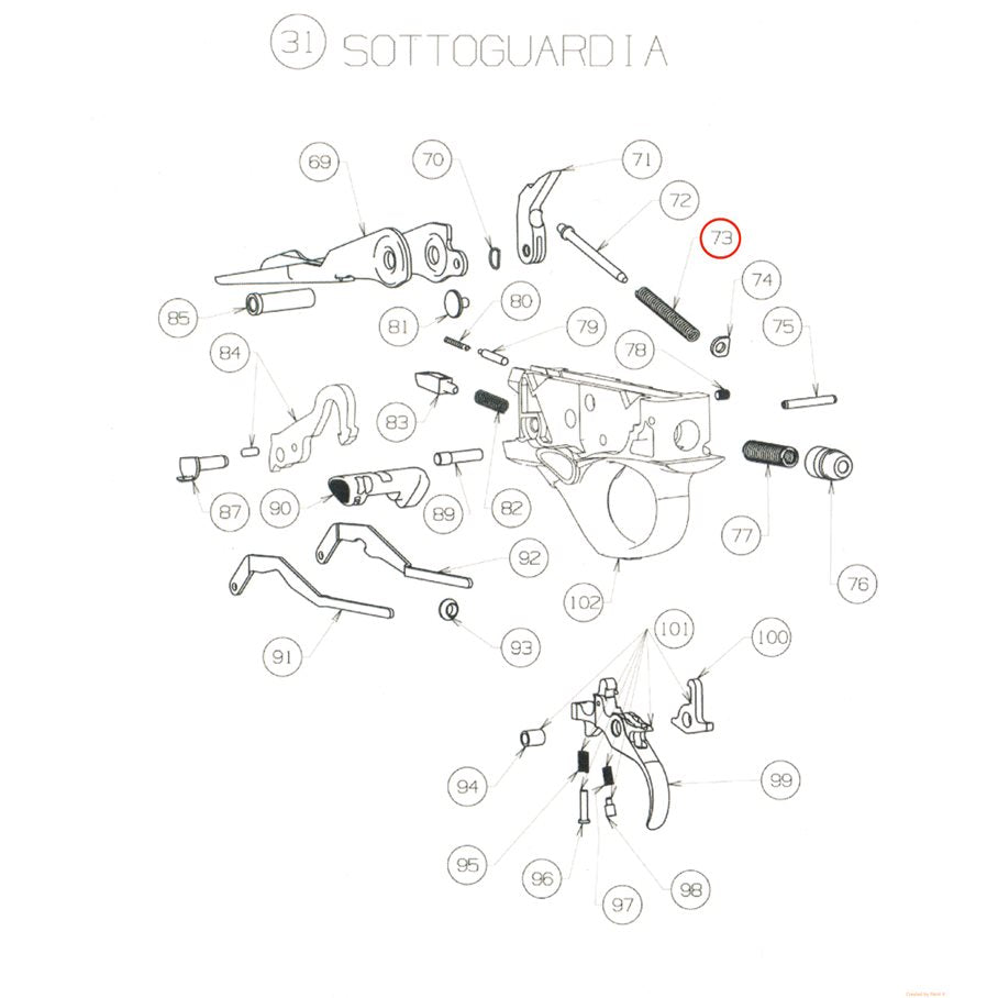 Elevator Lever Spring, 1301 EN STL