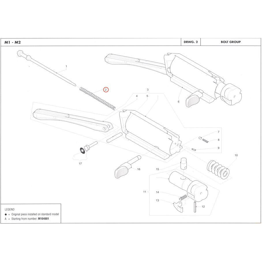 Firing pin spring, Benelli M2 EN STL
