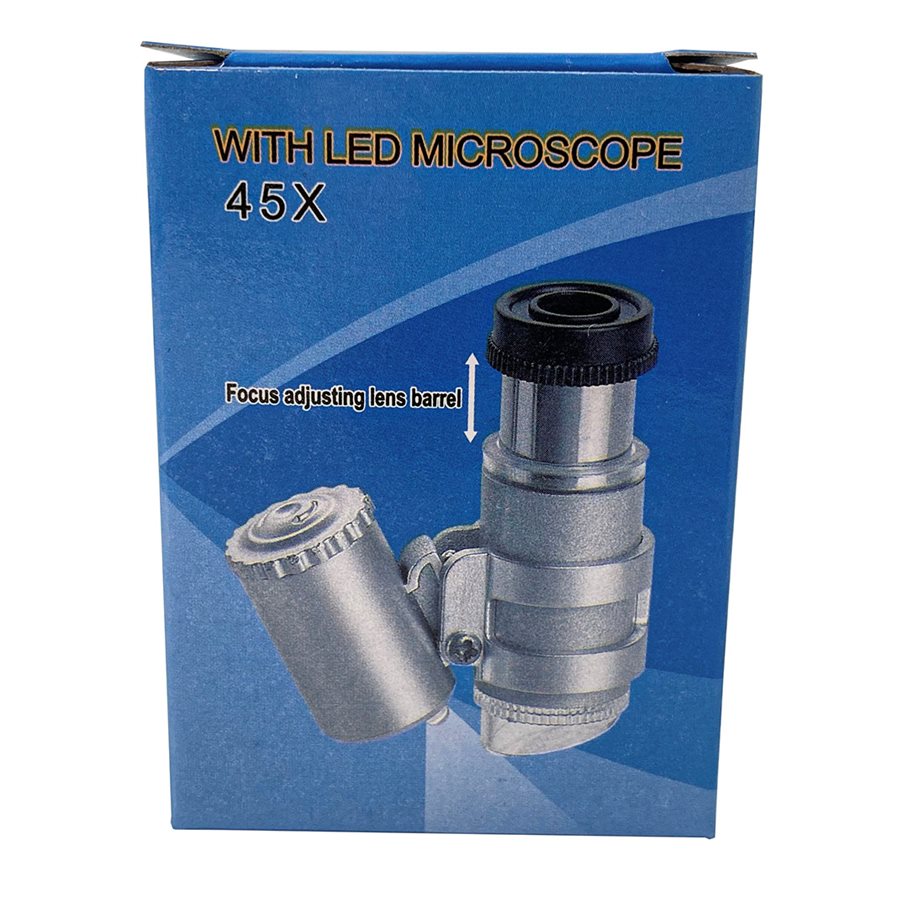 Fickmikroskop, juvelerarlupp 45x för yrke och hobby EN STL