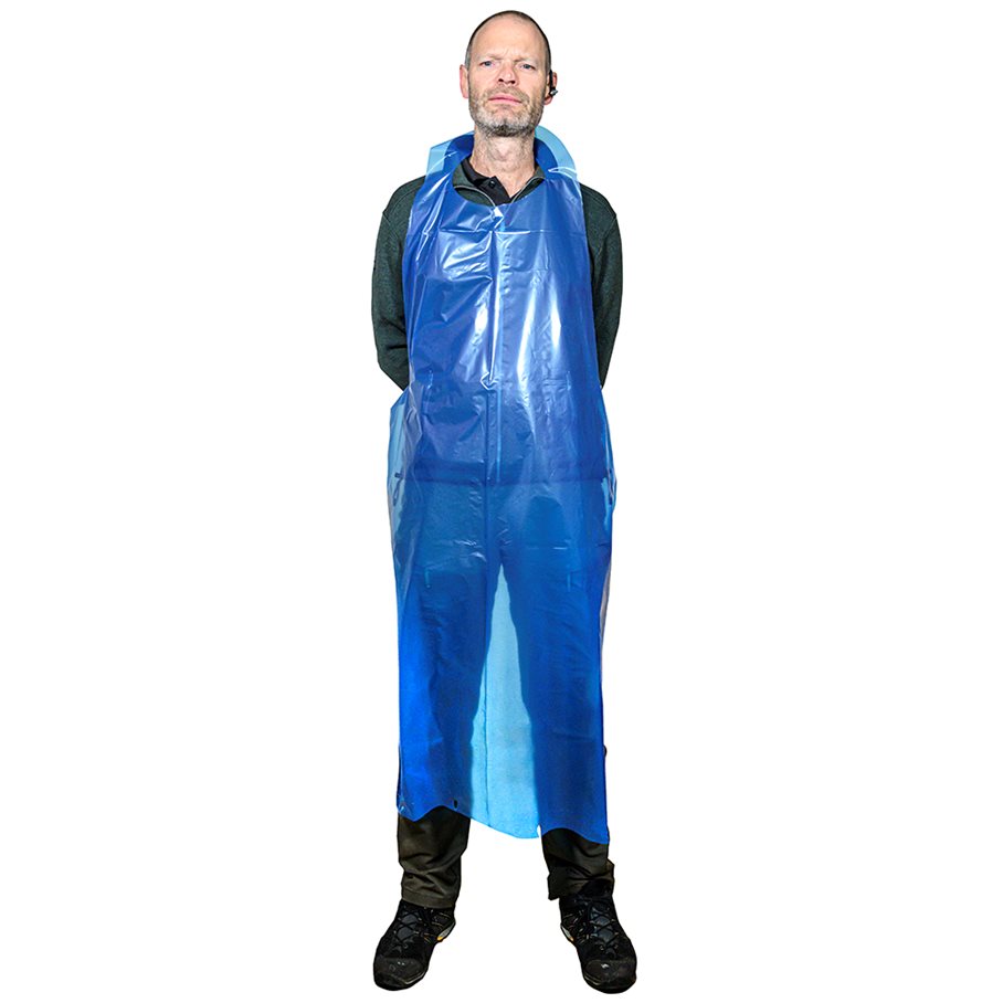 Förkläde Engångs 50 st BLÅ / EN STL