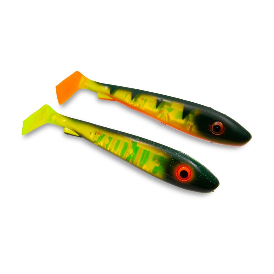 McRubber Flash 21 cm 2-pack BLACK CHARTREUSE OCH FIRE TIGER / 21CM / 88G