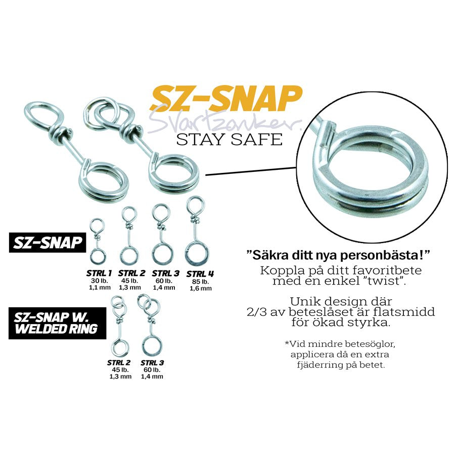 Snap Beteslås 10-Pack STRL 4 / 80 LBS