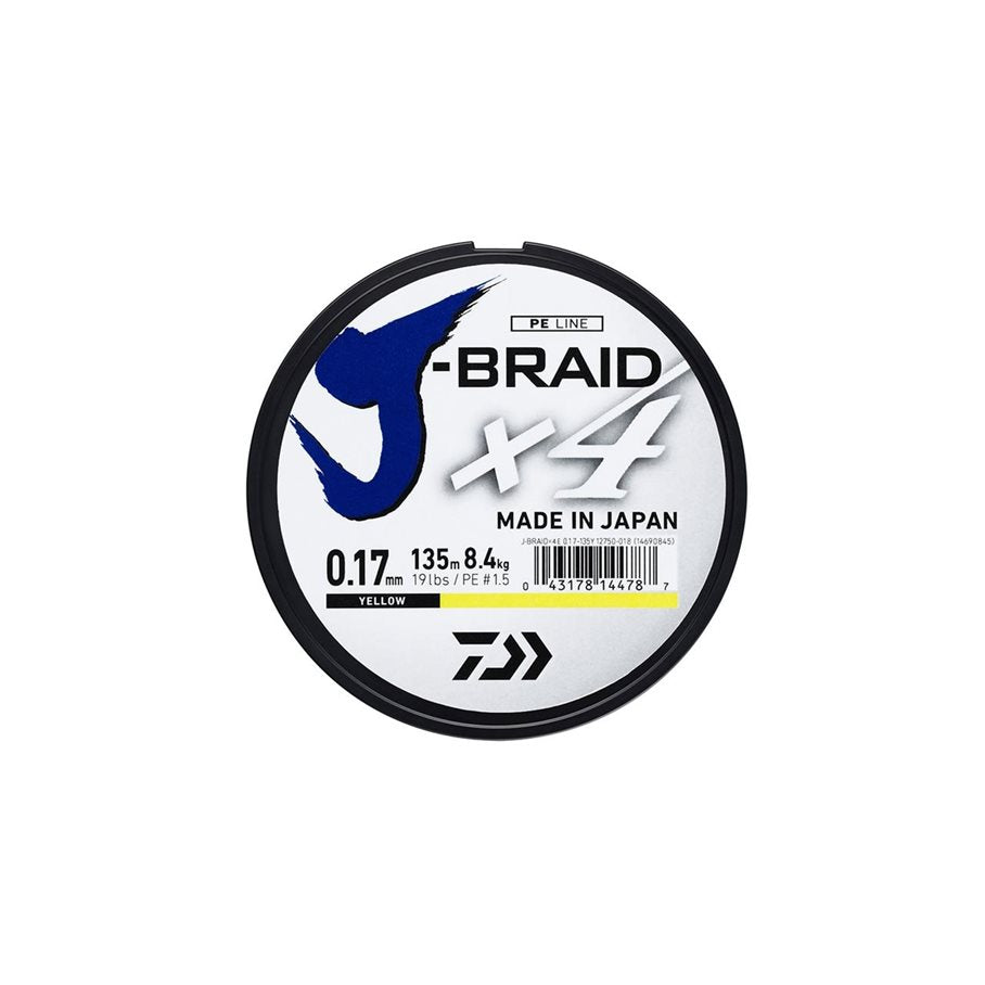 J-Braid X4 135 m Yellow YELLOW / 0,25 MM
