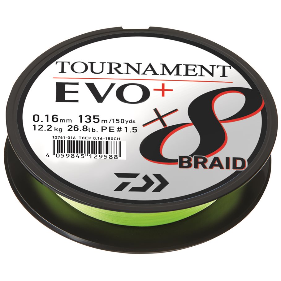 Tournament Braid X8 Flätlina 135 m CHARTREUSE / 0,18 MM