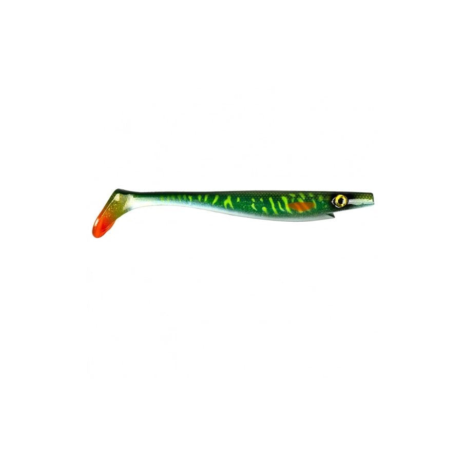 Pig Shad Tournament 18 cm 1 styck GREEN MOTOROIL PIKE UV / 18 CM