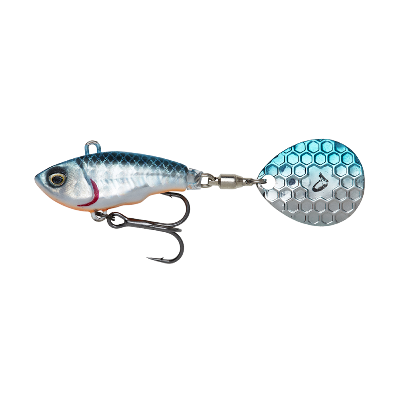 Fat Tail Spin BLUE SILVER / VIKT 9 G & STORLEK 5,5 CM