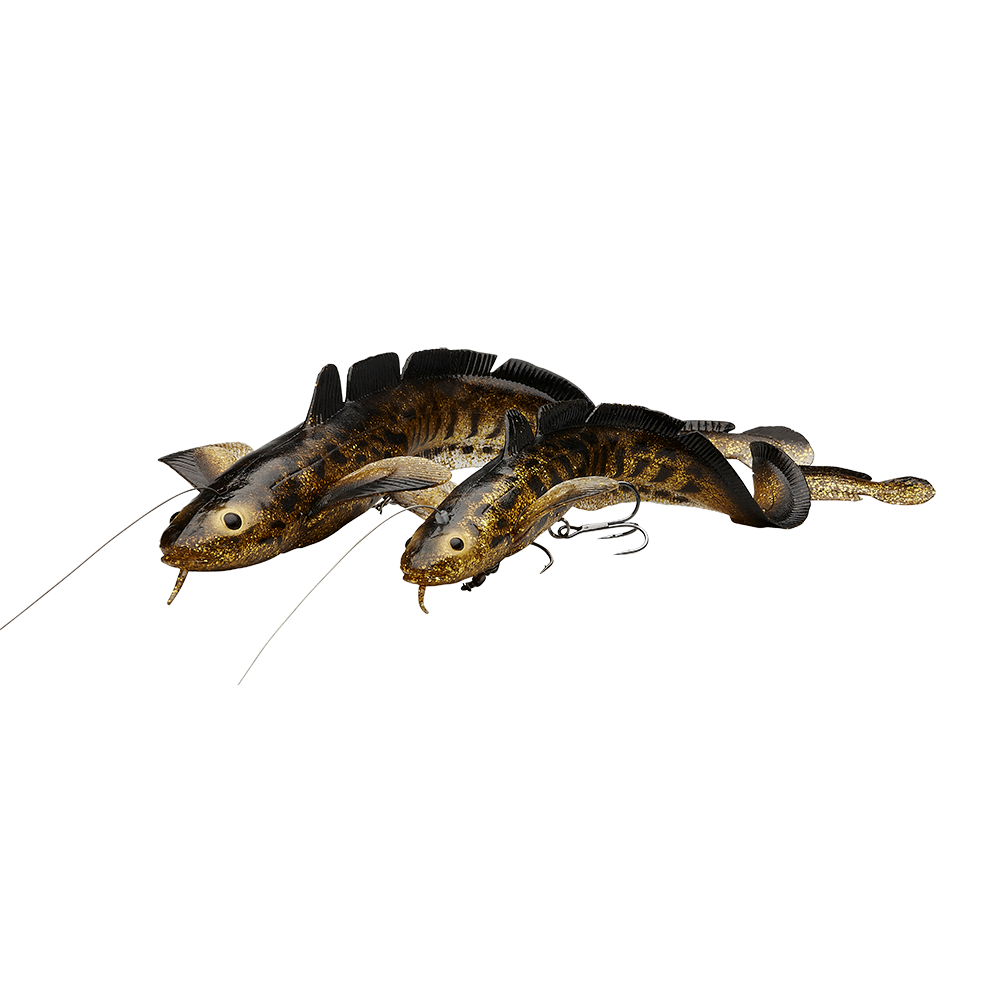 3D Line Thru Burbot 36 cm 216 Gram Gummibete BLACK GOLD / 36 CM / 210 GRAM