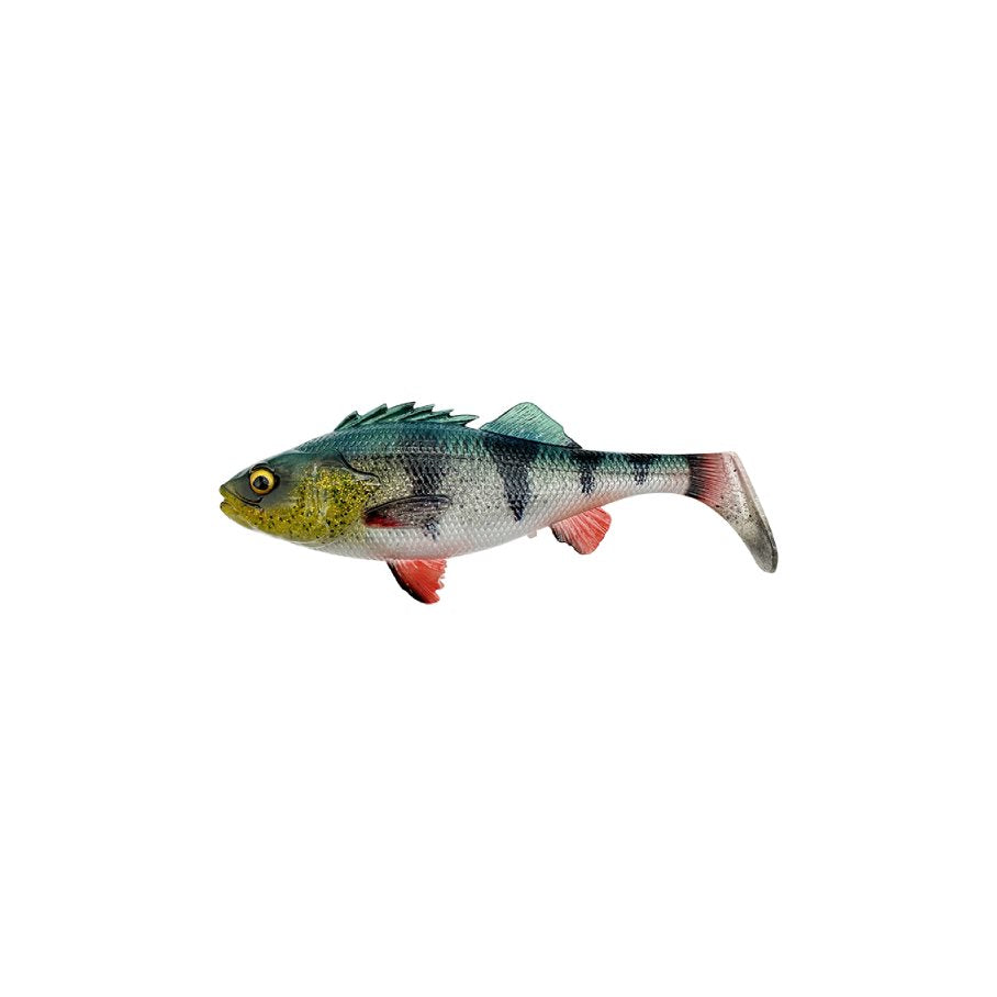 4D Perch Shad 20 cm Gummibete GREEN SILVER / EN STL