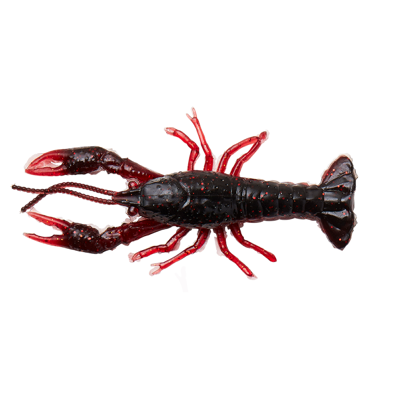 Ned Craw Floating 4 Stycken Gummibeten BLACK AND RED / 6,5 CM & 2,5 G